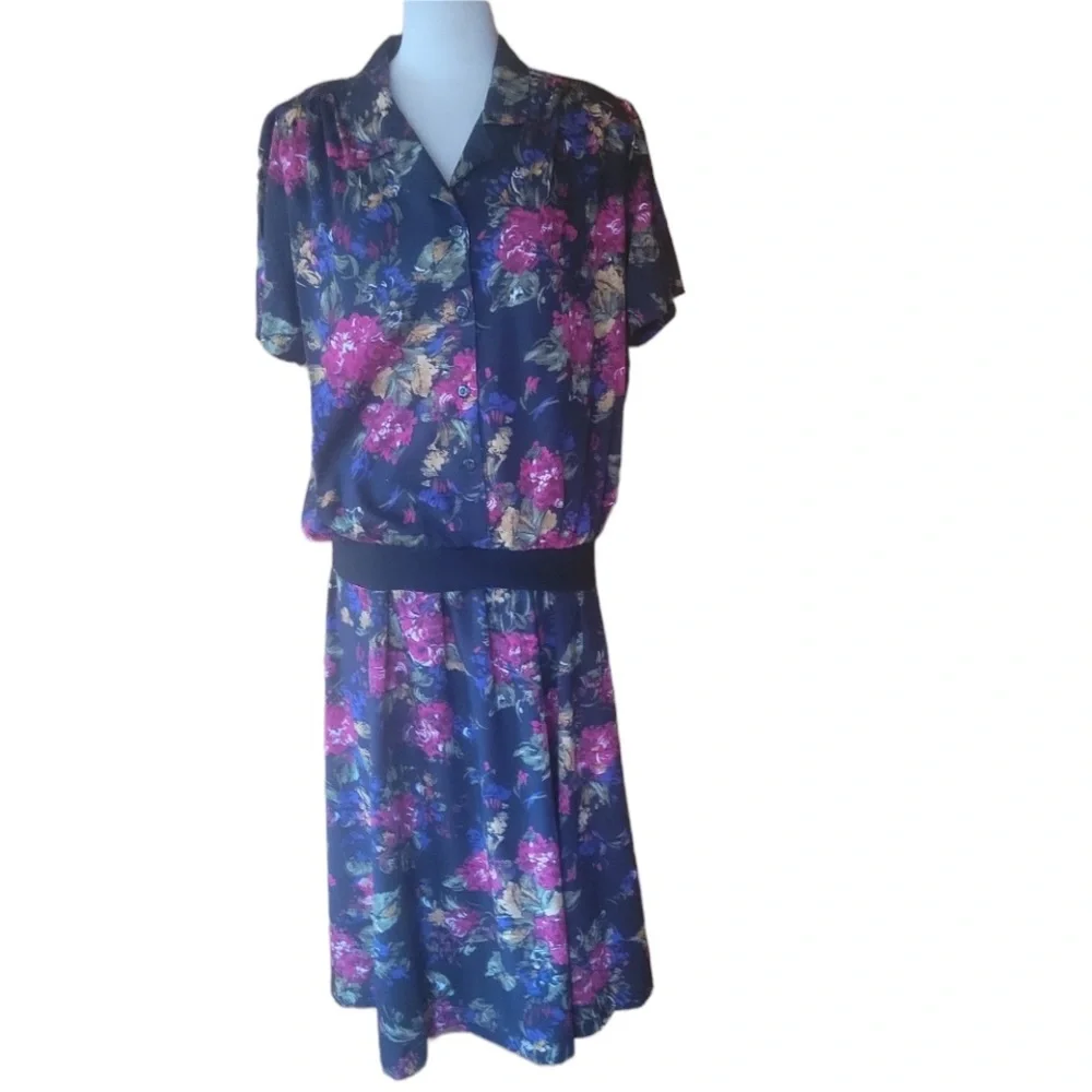1980s Joanna Floral Skirt Set